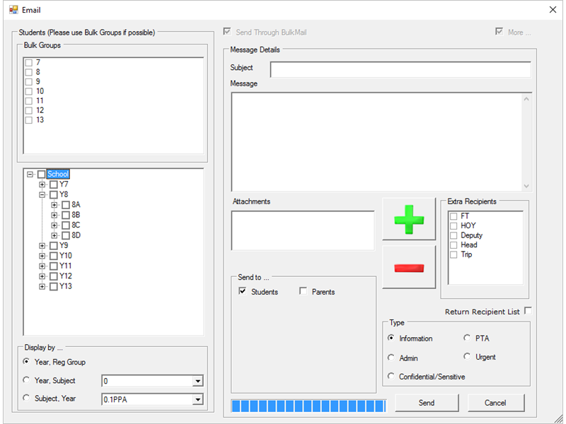 Emailing Parents and Students