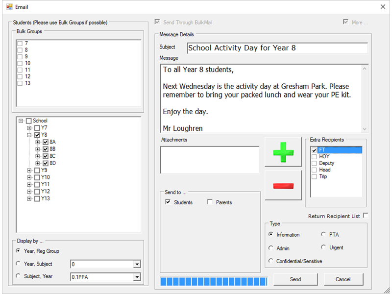 Completing the Email